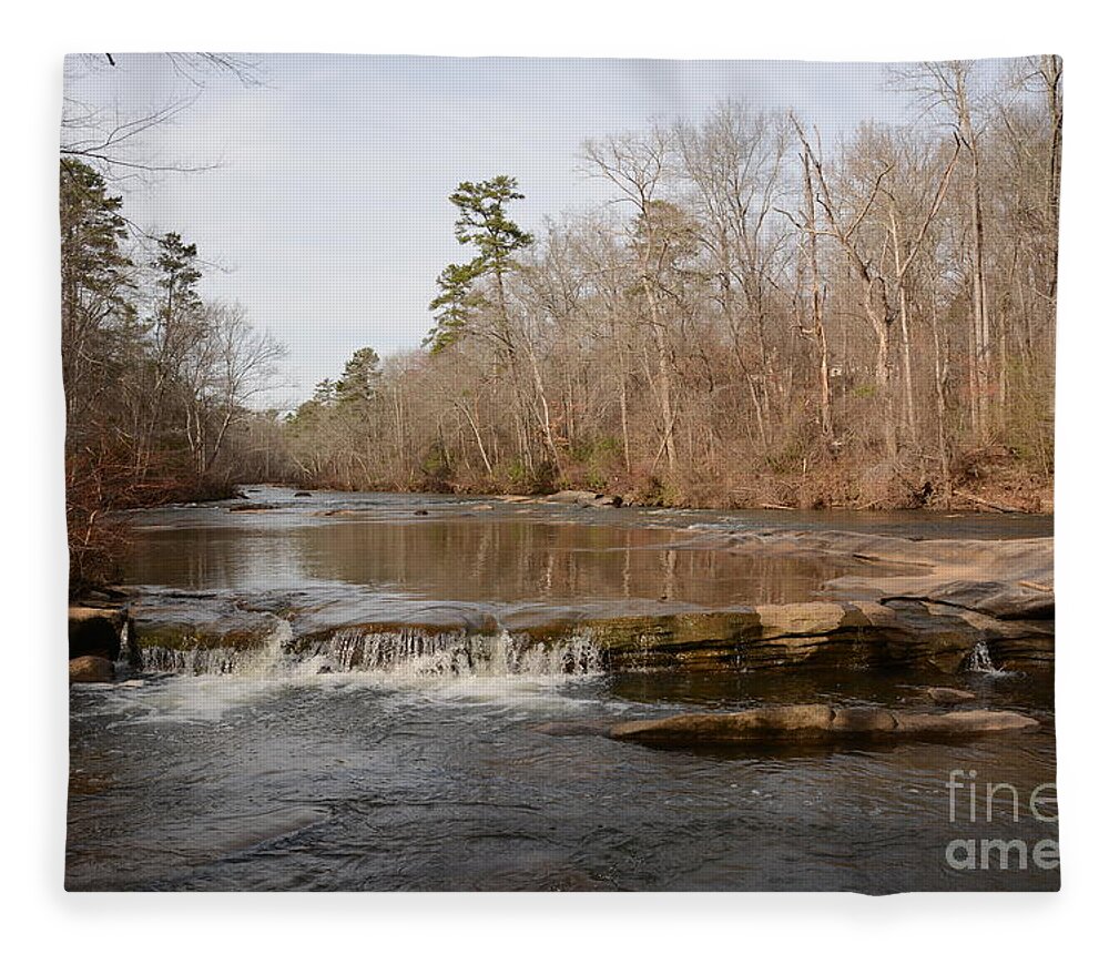 Adrian-deleon Fleece Blanket featuring the photograph I love to go a Wanderin' Yellow River Park -Georgia by Adrian De Leon Art and Photography