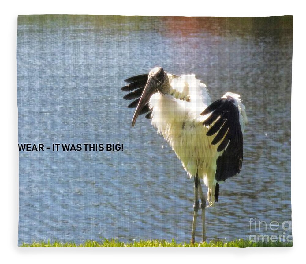 Coast Fleece Blanket featuring the photograph I Swear It Was This Big by Sharon Williams Eng