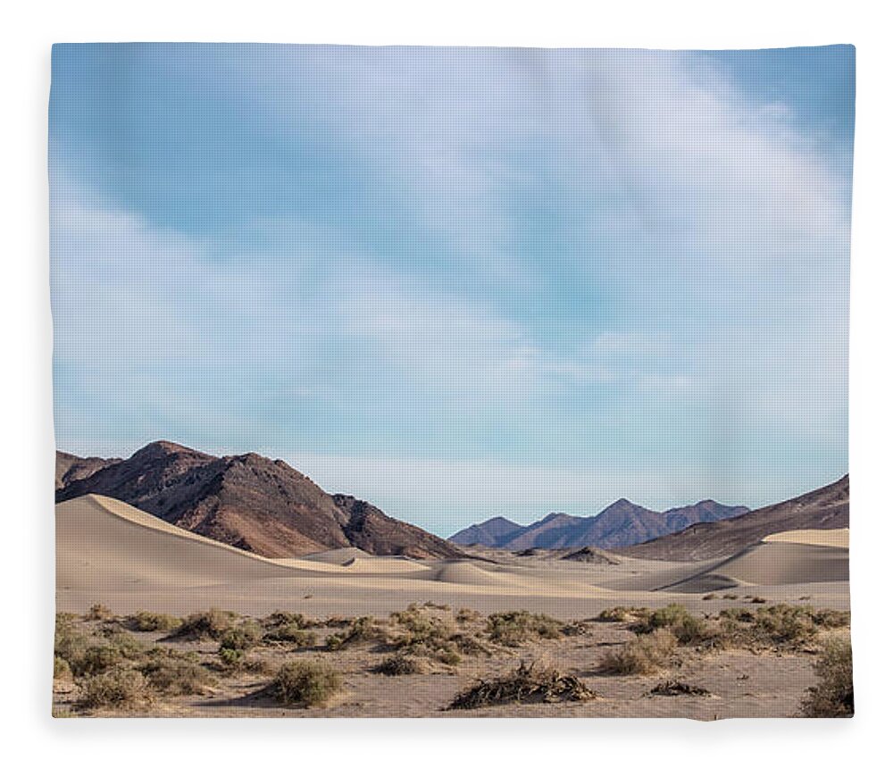 California Fleece Blanket featuring the photograph Ibex Dune Vallley by Peter Tellone