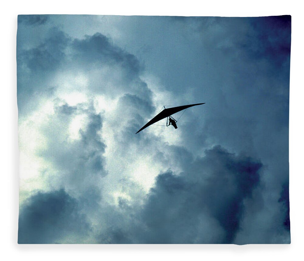 Hang Gliding Fleece Blanket featuring the photograph Icarus by Paul Gaj