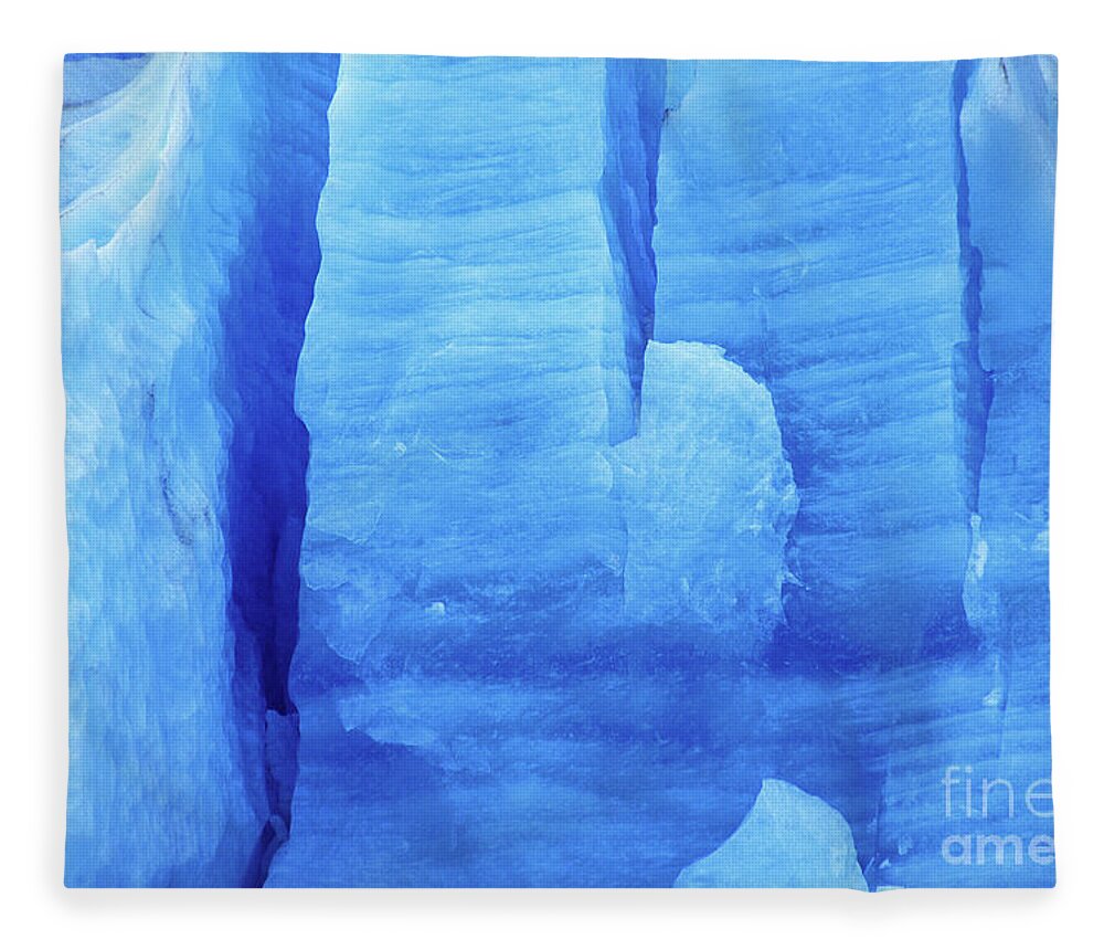 Glacier Fleece Blanket featuring the photograph Ice formations by James Brunker