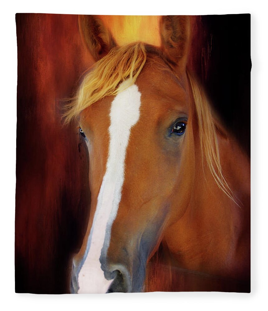 Horse Fleece Blanket featuring the photograph Imperial Pose by Marilyn Wilson