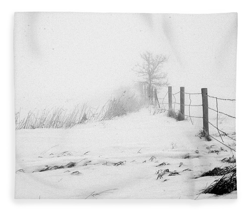 Landscape Fleece Blanket featuring the photograph In Defense of Snow by Julie Lueders 