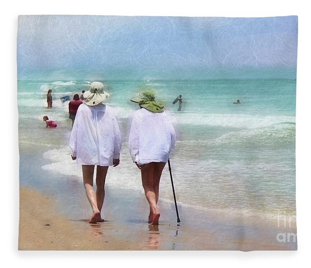 People Fleece Blanket featuring the photograph In Step With Life by Sharon McConnell