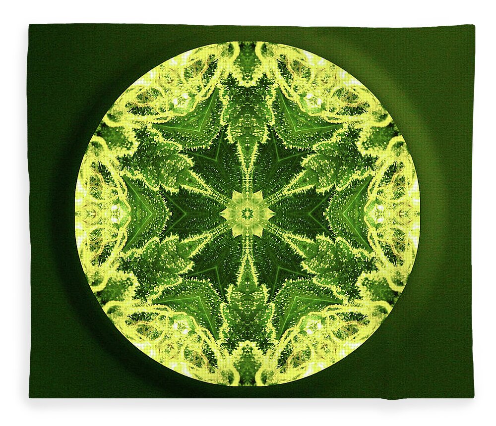 Mandala Fleece Blanket featuring the digital art Independence by Alicia Kent