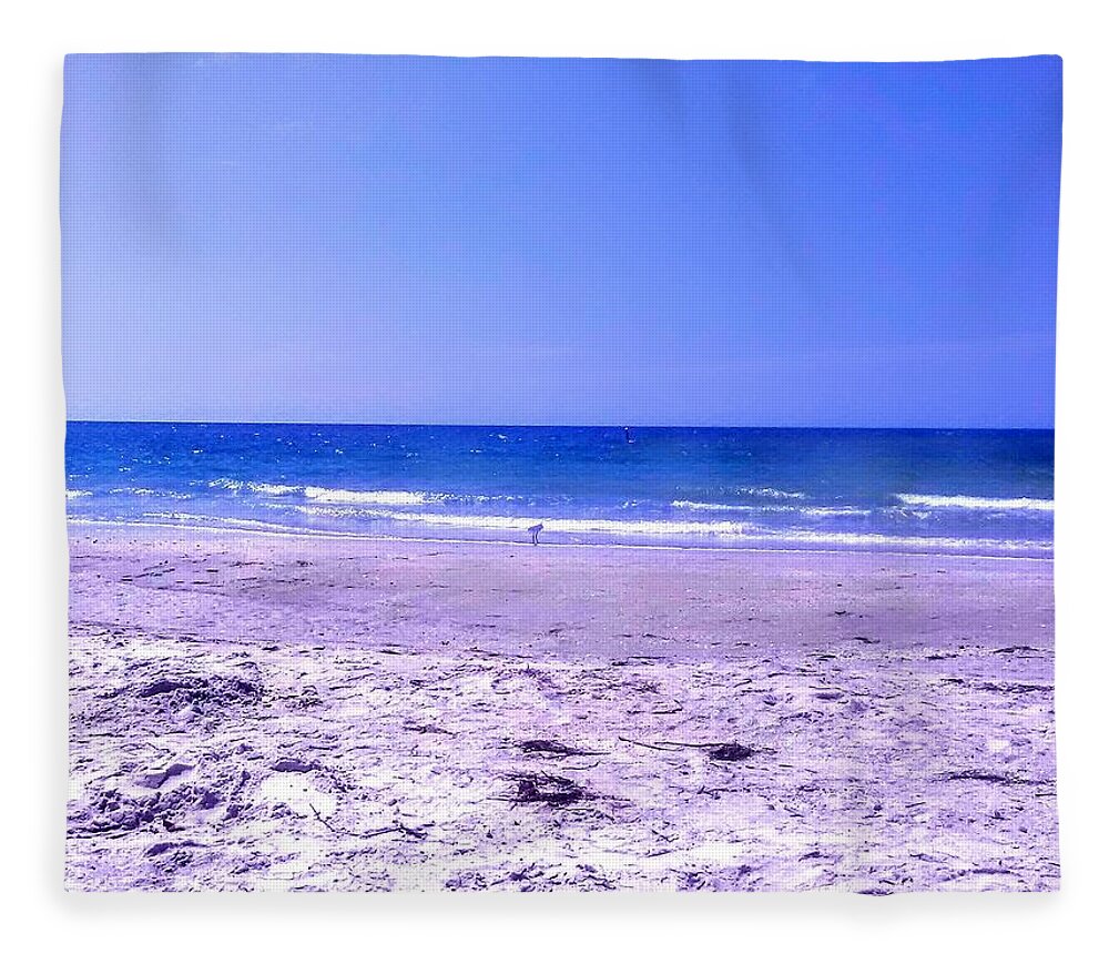 Beach Fleece Blanket featuring the photograph Indian Rocks Beach by Suzanne Berthier