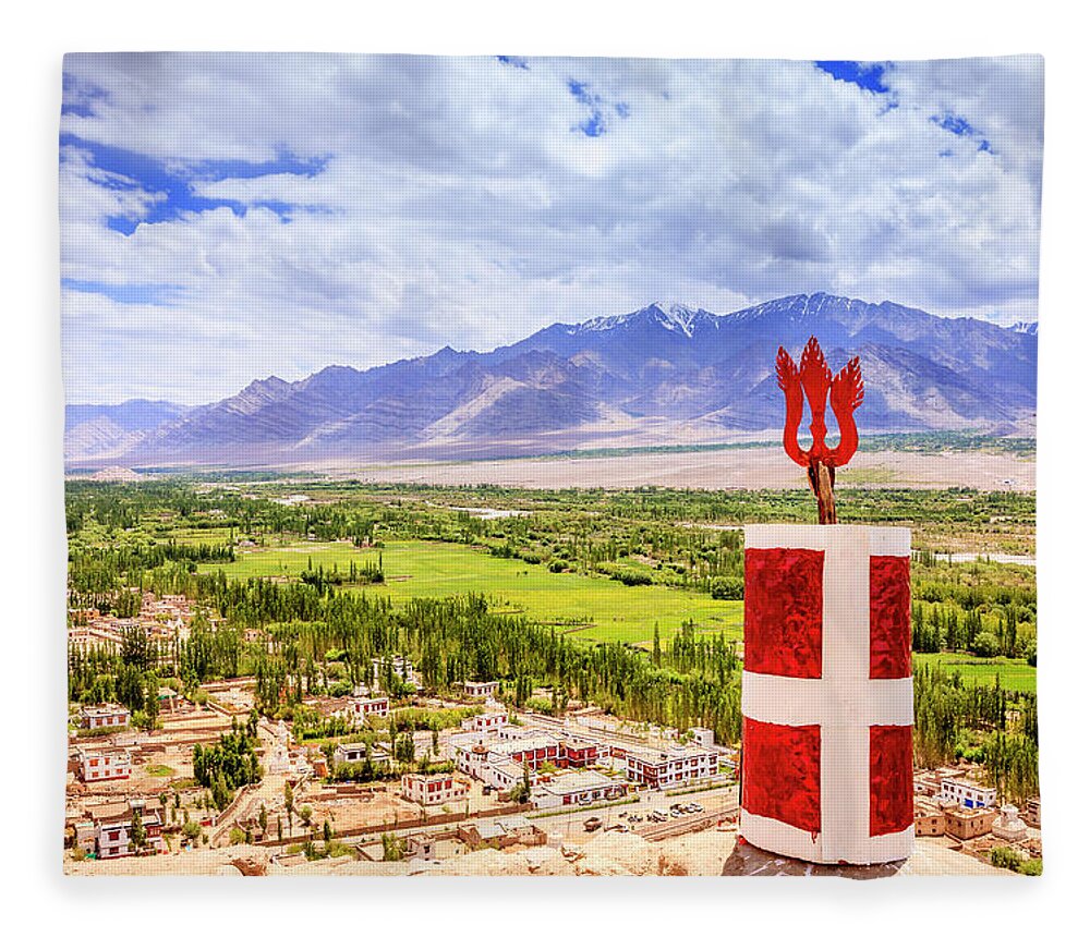 Asia Fleece Blanket featuring the photograph Indus Valley by Alexey Stiop