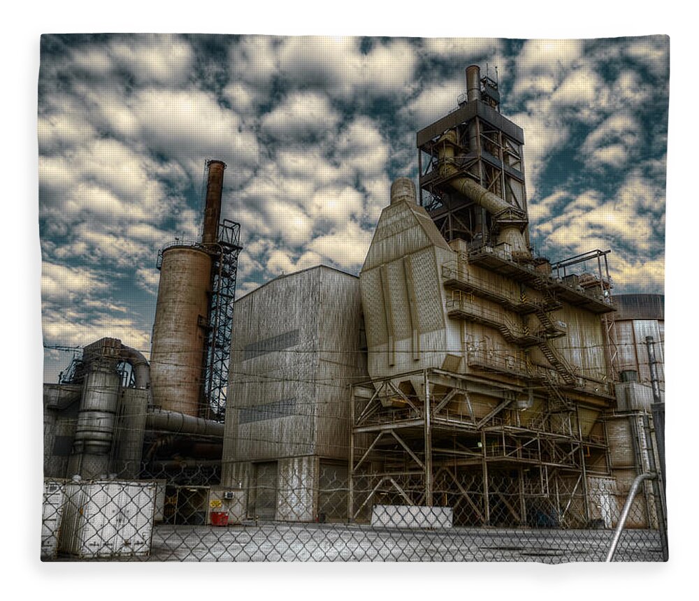 Industry Fleece Blanket featuring the photograph Industrial Disease by Wayne Sherriff