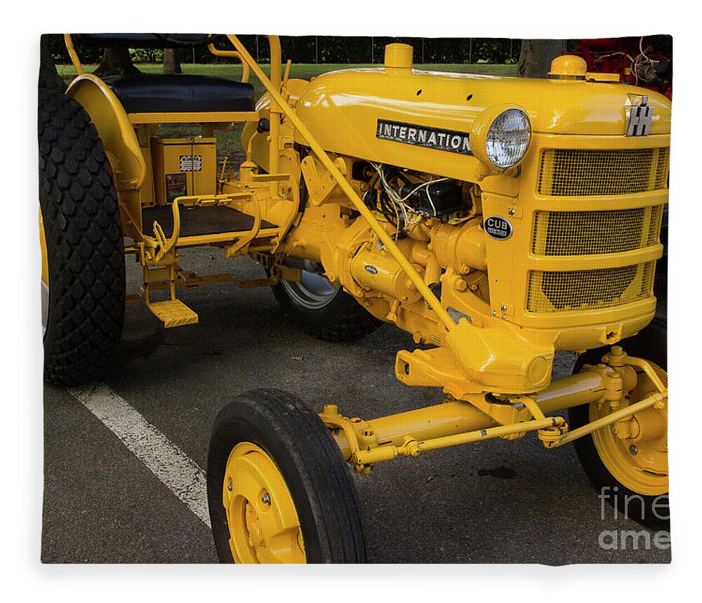 Tractor Fleece Blanket featuring the photograph International Cub by Mike Eingle