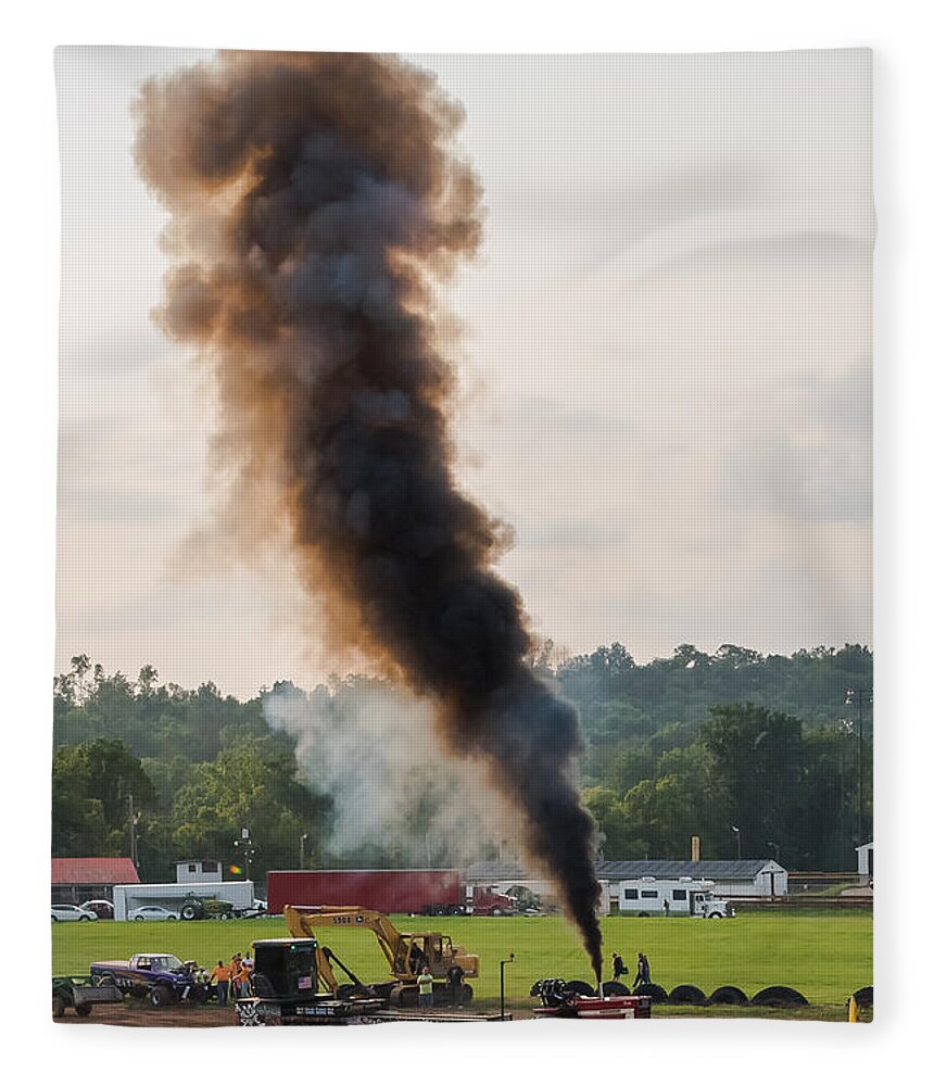 International Tractor Fleece Blanket featuring the photograph International Pull by Holden The Moment