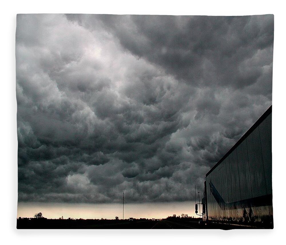 Storm Fleece Blanket featuring the photograph Into The Storm by DArcy Evans