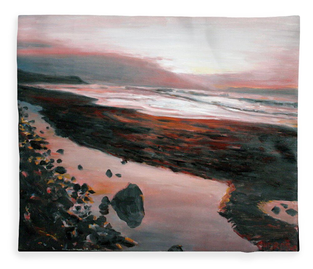 Landscape Fleece Blanket featuring the painting Ireland by Pablo de Choros