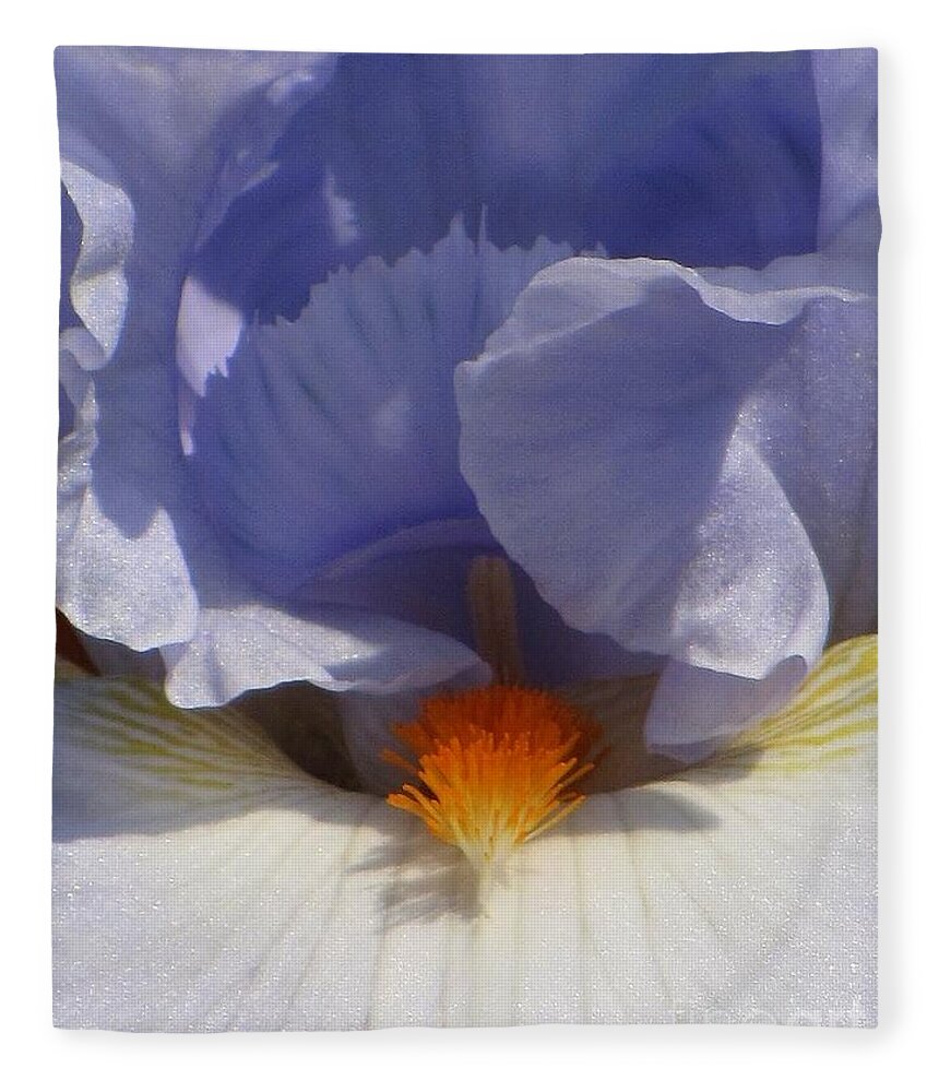 Flowers Fleece Blanket featuring the photograph Iris's Iris by Lori Lafargue
