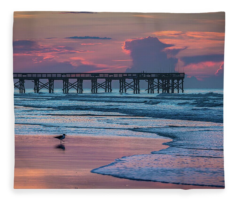 Isle Of Palms Fleece Blanket featuring the photograph Isle of Palms Morning by Donnie Whitaker