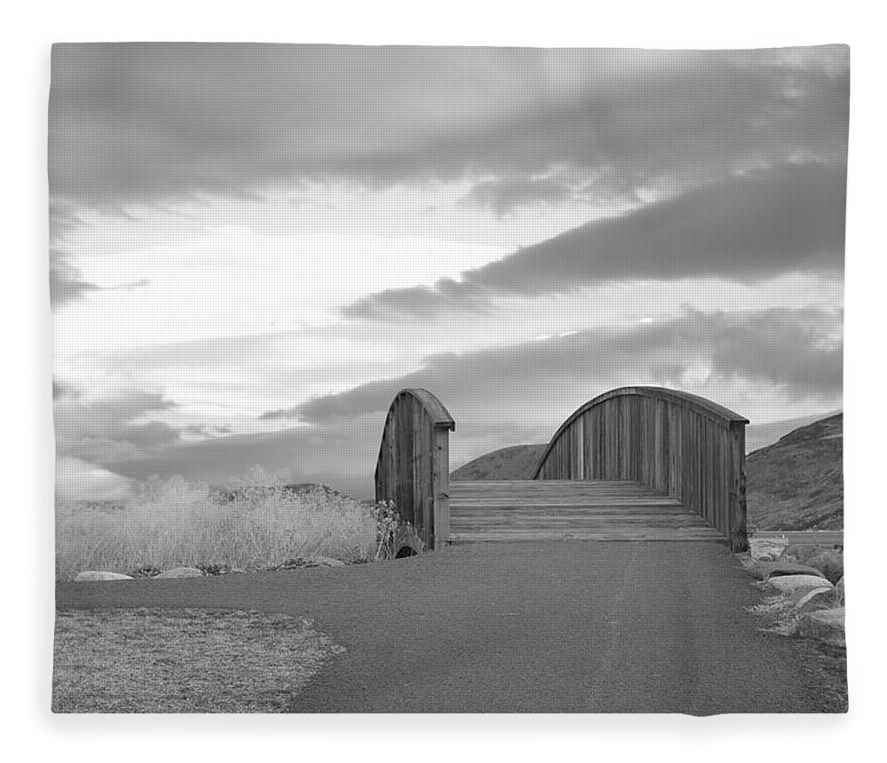 Bridge Fleece Blanket featuring the photograph Isolation by Kristy Urain