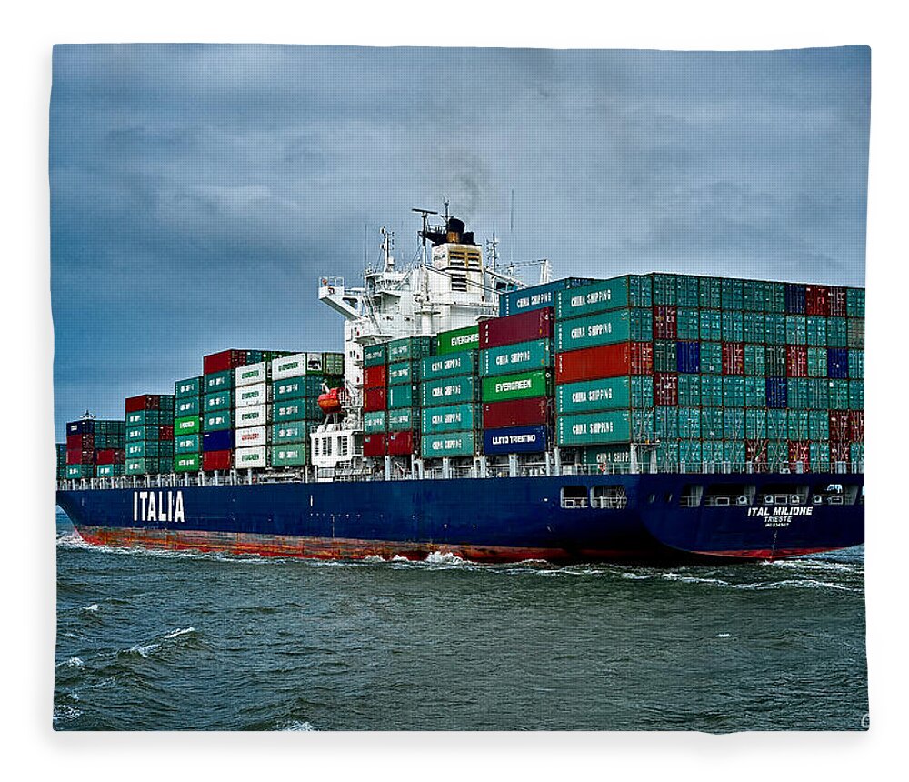 Boat Fleece Blanket featuring the photograph Ital Milione by Christopher Holmes