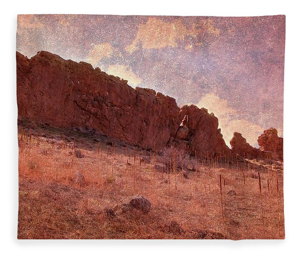 Colorado Fleece Blanket featuring the photograph It's Been A Long Time - Devil's Backbone by Angie Tirado