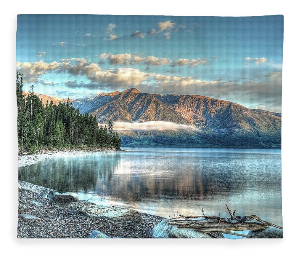 Photograph Fleece Blanket featuring the photograph Jackson Lake by Richard Gehlbach