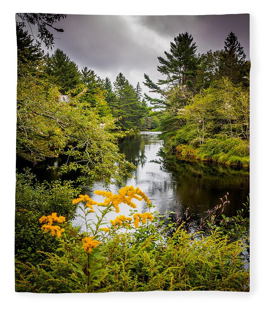 Yarmouth Fleece Blanket featuring the photograph Jakes Falls by Mark Llewellyn