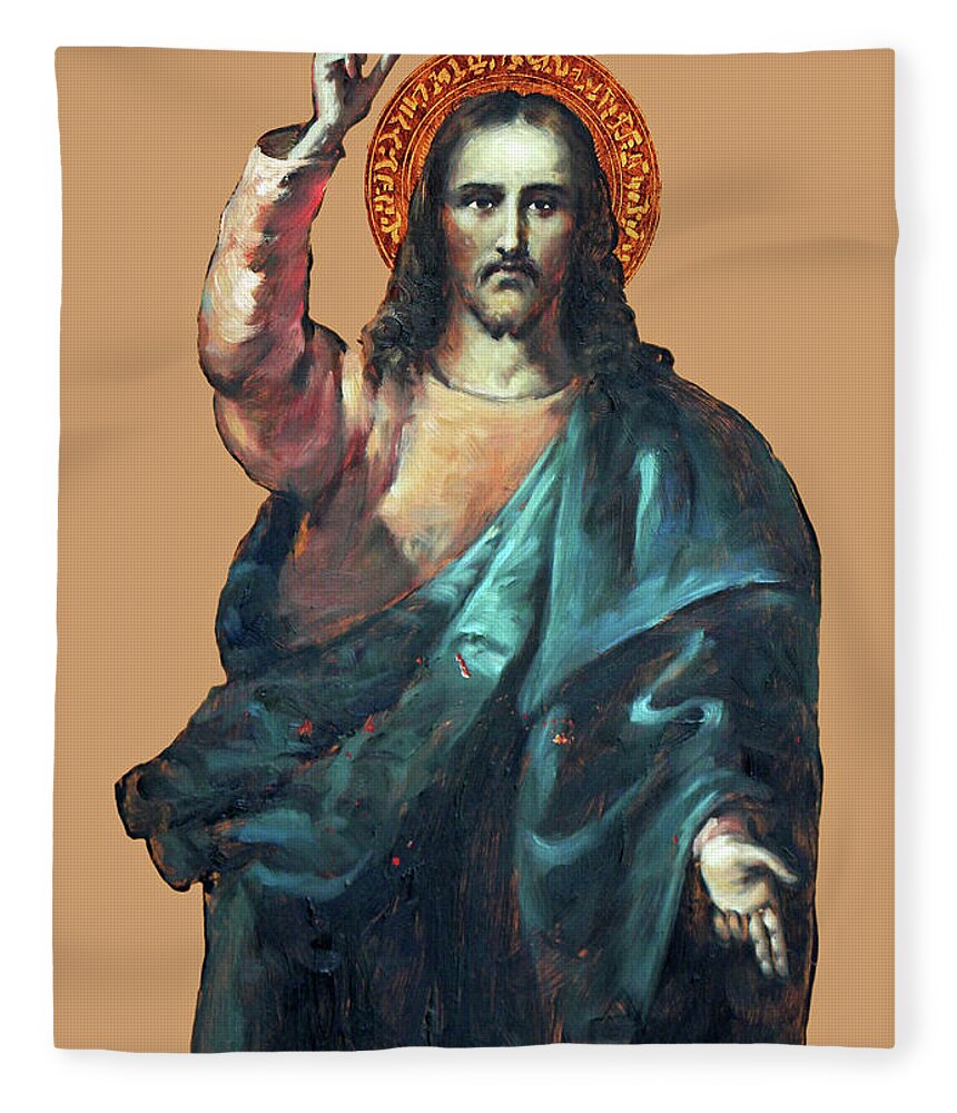 Jesus Fleece Blanket featuring the photograph Jesus of Jerusalem by Munir Alawi