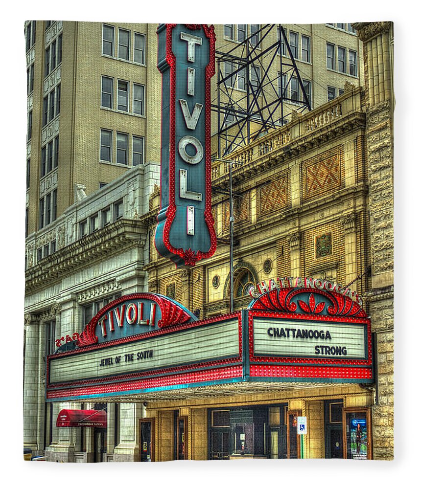 Reid Callaway Tivoli Theater Fleece Blanket featuring the photograph Jewel Of The South Tivoli Chattanooga Historic Theater Art by Reid Callaway