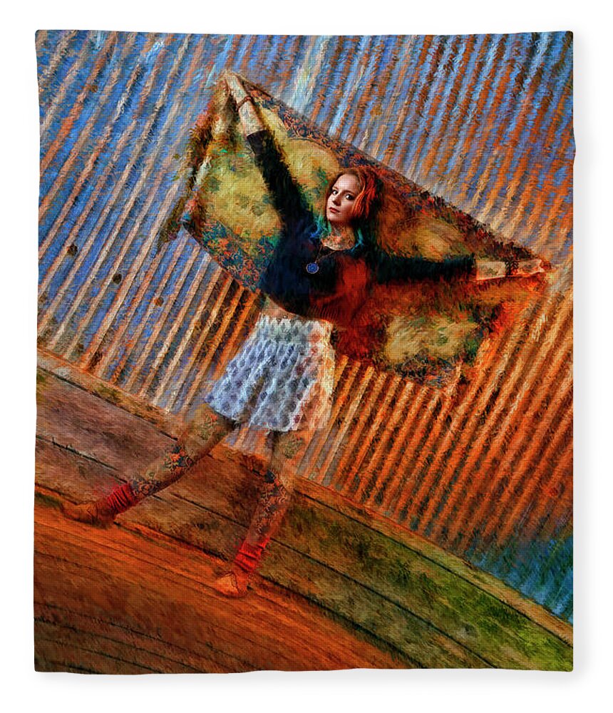  Fleece Blanket featuring the photograph Jill Heron Magical Carpet by Blake Richards