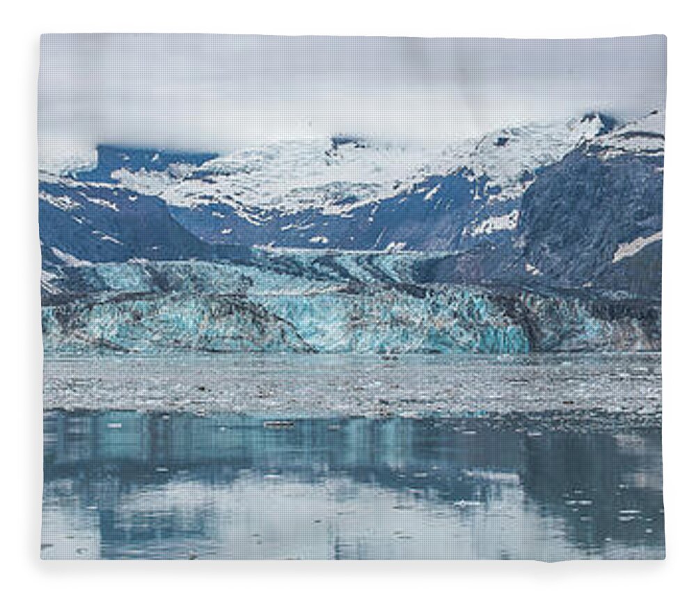 Glacier Fleece Blanket featuring the photograph John Hopkins Glacier by David Kirby