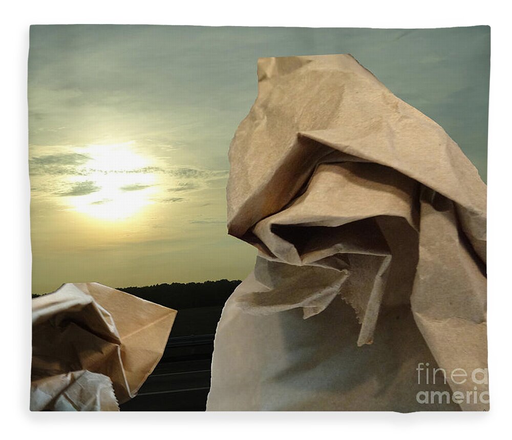 Surrealism Fleece Blanket featuring the digital art Journey Within by Lyric Lucas