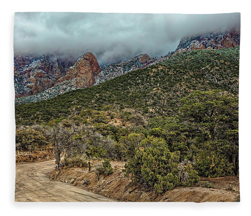 Landscape Fleece Blanket featuring the photograph Juan Tabo Recreation Area Dr by Michael McKenney
