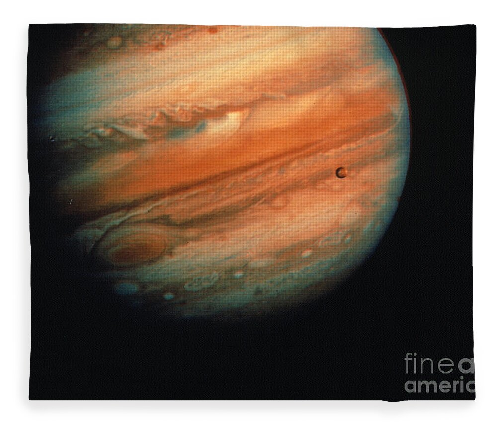 1970s Fleece Blanket featuring the photograph Jupiter, Europa, & Io by Granger