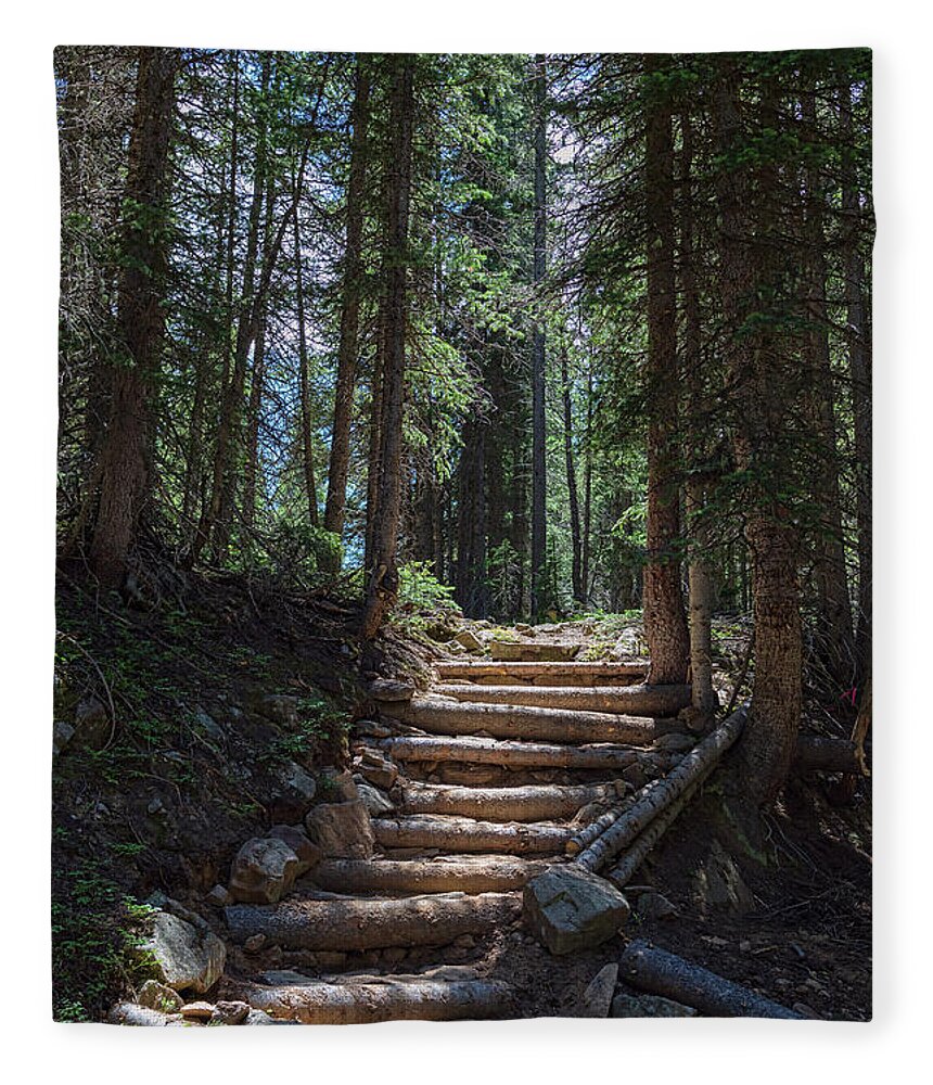 Natural Fleece Blanket featuring the photograph Just Another Stairway To Heaven by James BO Insogna