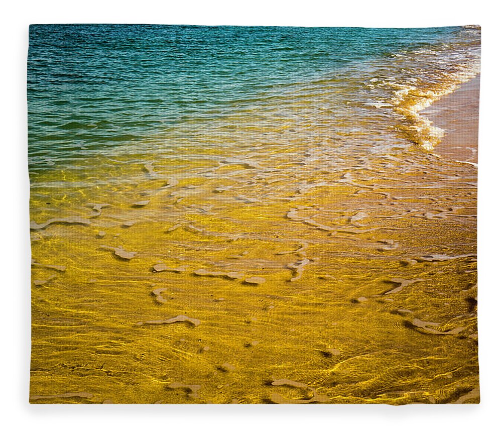 Beach Fleece Blanket featuring the photograph Kaanapali Beach by Christopher Johnson