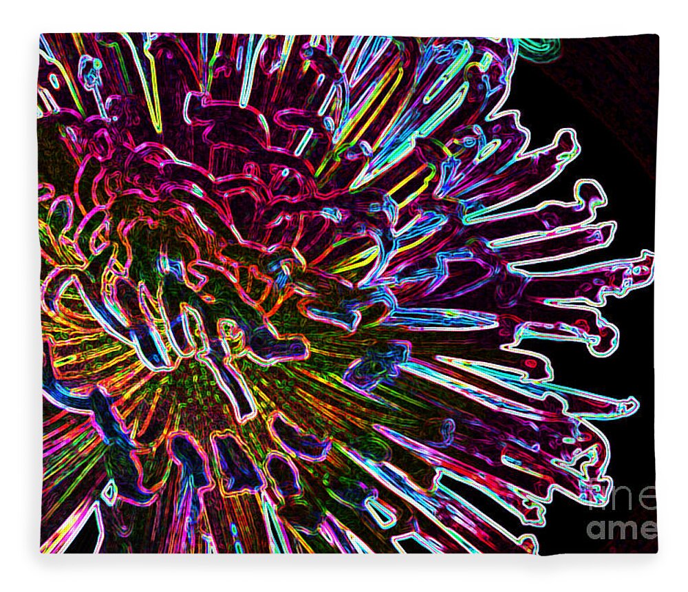 Flowers In The Kitchen Fleece Blanket featuring the photograph Kaleidoscopic by Julie Lueders 