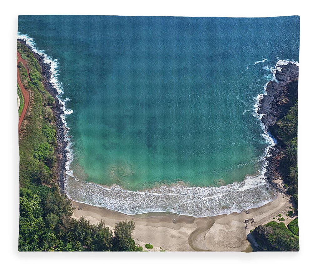 Kauai Fleece Blanket featuring the photograph Ka Lae O Kaiwa - use discount code SVGGMT at checkout by Steven Lapkin