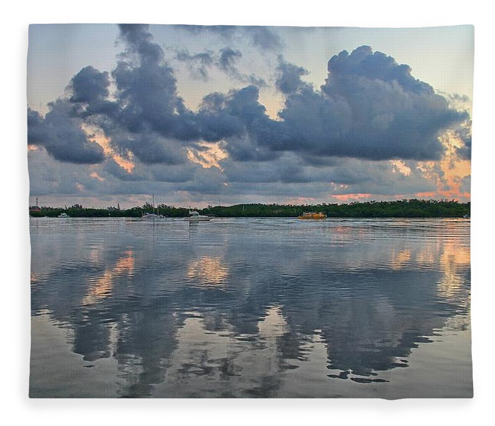 Sunrise Fleece Blanket featuring the photograph Key West Sunrise 7 by Bob Slitzan