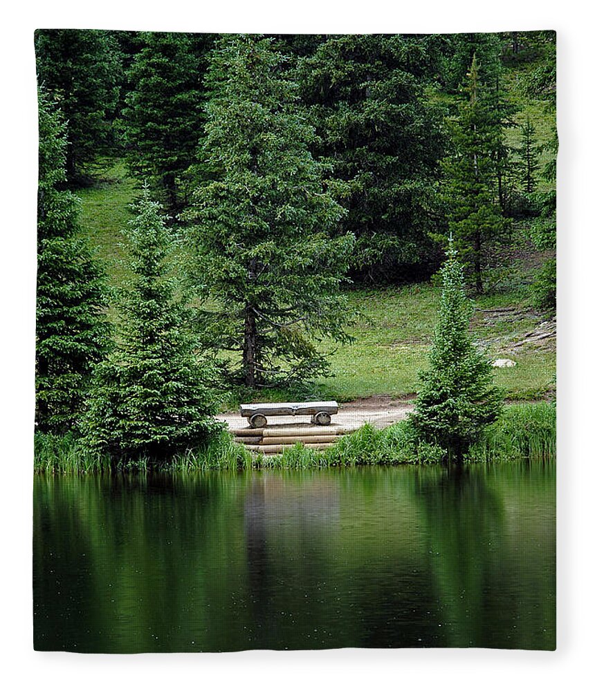 Lake Irene Fleece Blanket featuring the photograph Lake Irene Dressed in Green by Robert Meyers-Lussier