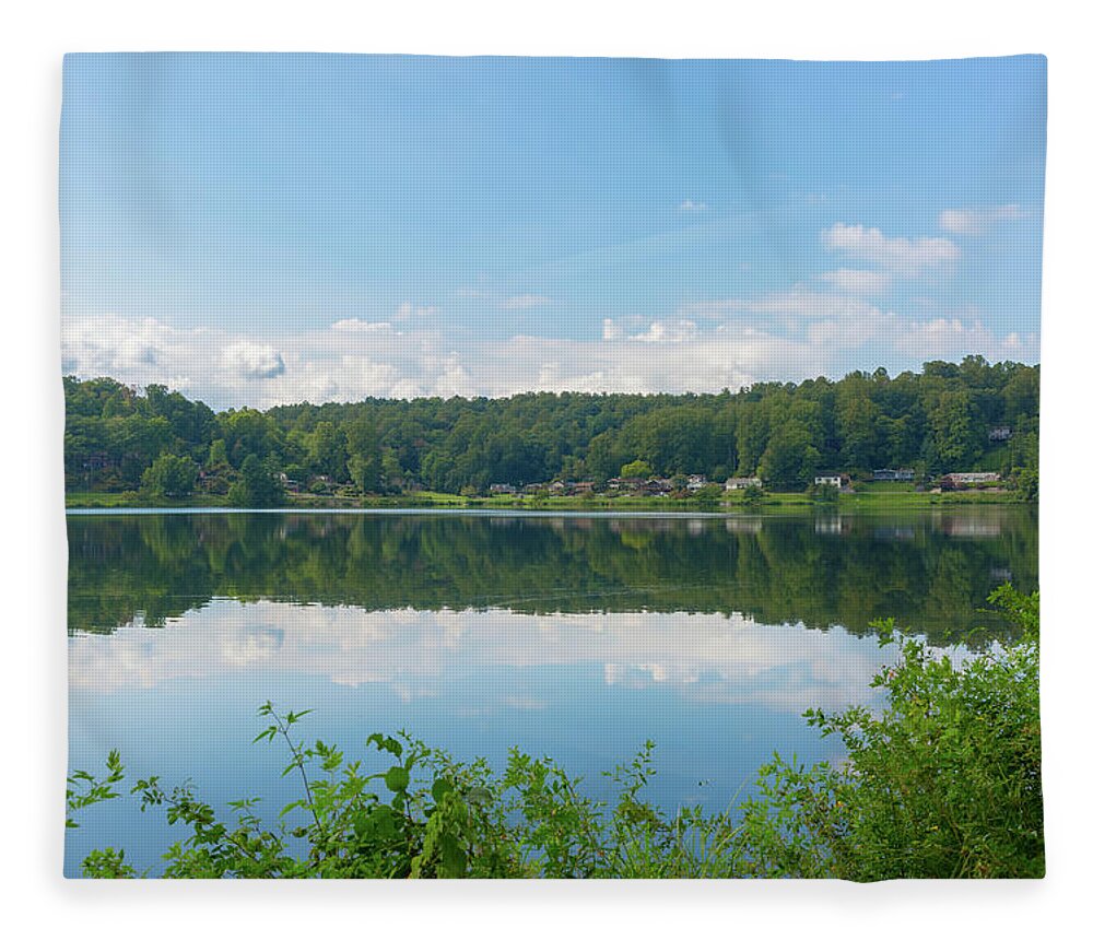 Reflections Fleece Blanket featuring the photograph Lake Junaluska #3 September 9 2016 by D K Wall
