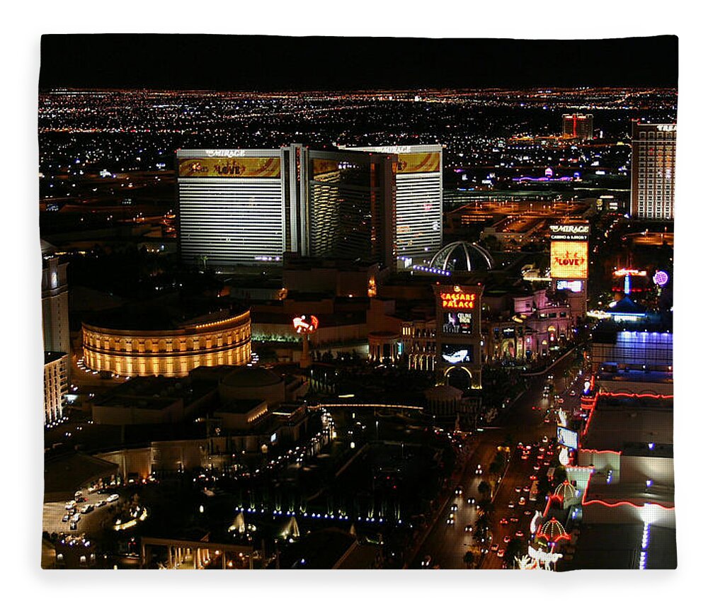 Las Vegas Fleece Blanket featuring the photograph Las Vegas Strip by Kristin Elmquist