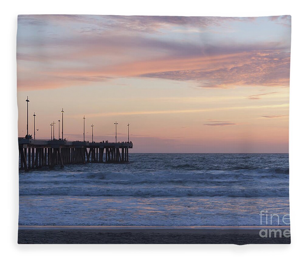 Venice Beach Fleece Blanket featuring the photograph Lavander Waters by Ana V Ramirez