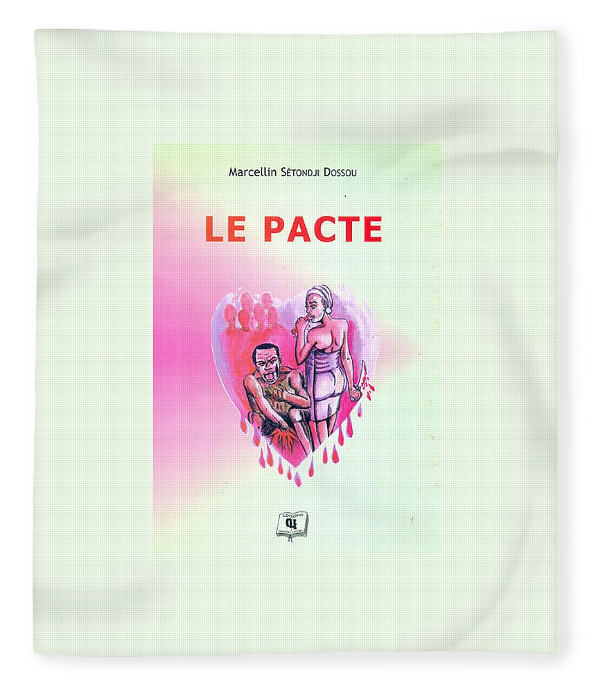 Portraits Fleece Blanket featuring the painting Le Pacte Front Cover by Emmanuel Baliyanga