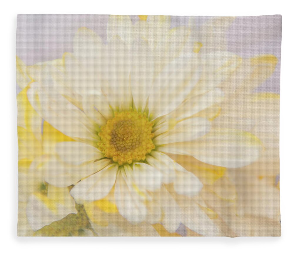  Daisy Fleece Blanket featuring the photograph Lemon Sunshine by Pamela Williams