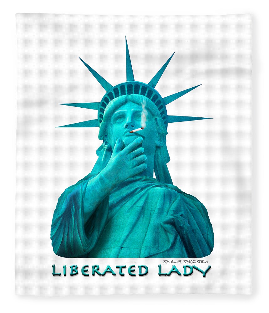 T-shirt Fleece Blanket featuring the photograph Liberated Lady 3 by Mike McGlothlen