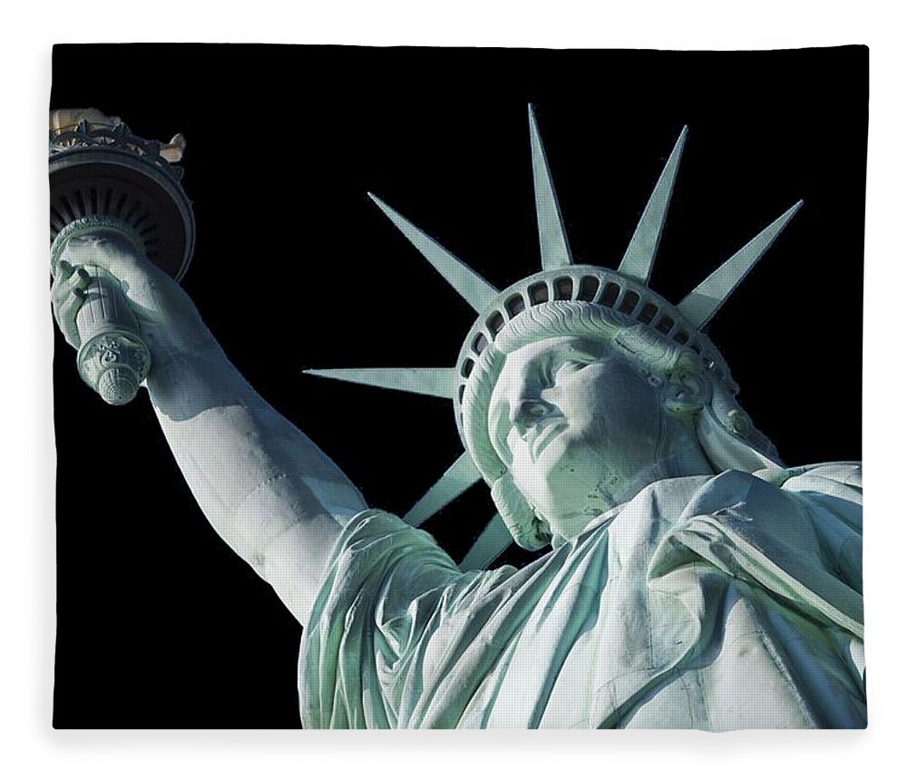 Liberty Fleece Blanket featuring the digital art Liberty II by Newwwman