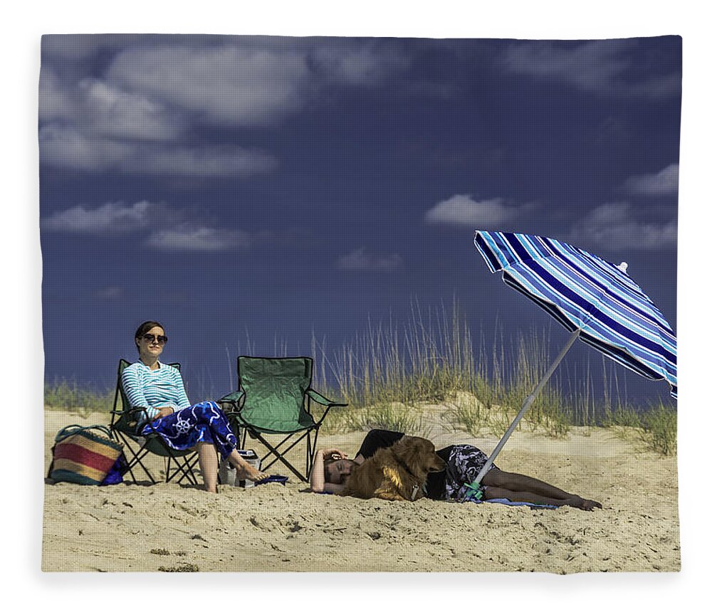Original Fleece Blanket featuring the photograph Life is a beach by WAZgriffin Digital