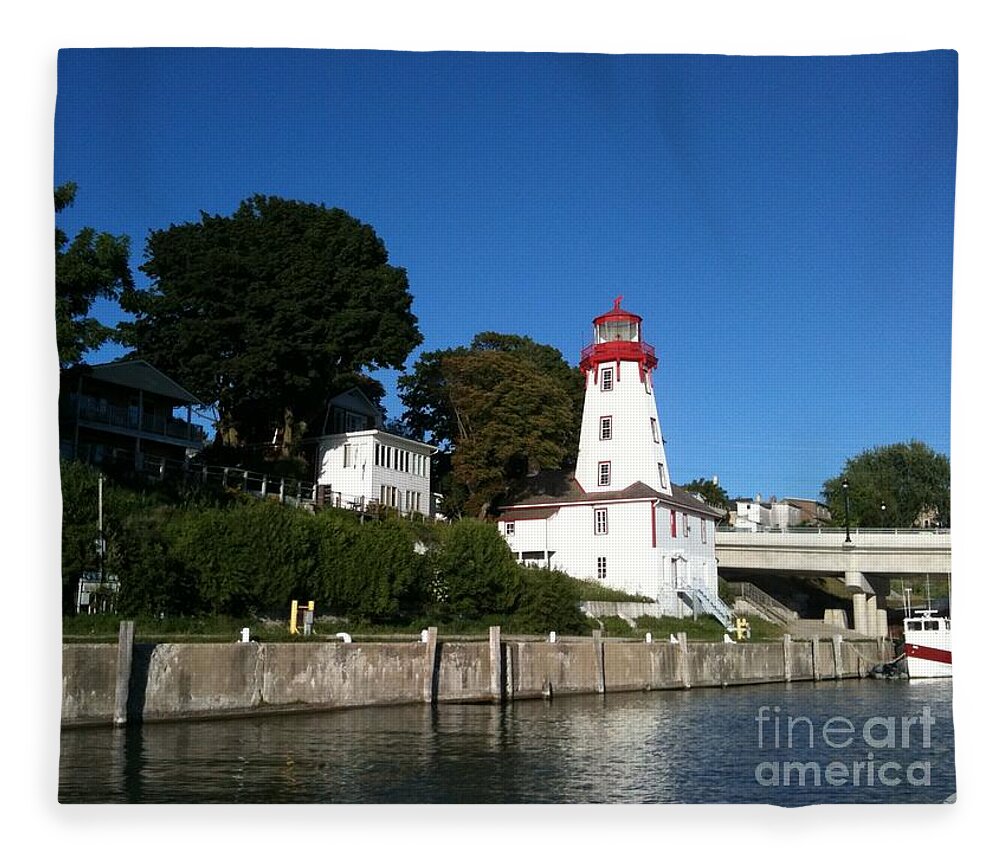 Lighthouse Fleece Blanket featuring the photograph Lighthouse by Lisa Koyle