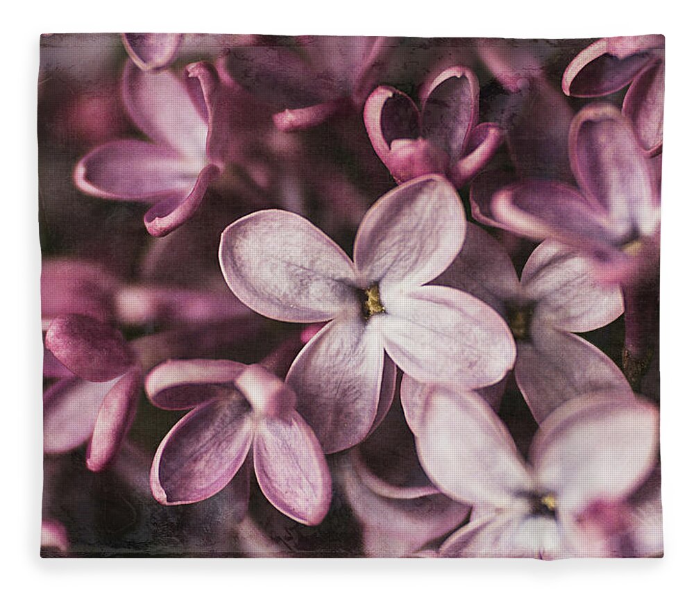 Lilacs Fleece Blanket featuring the photograph Lilac Blossoms by Cindi Ressler