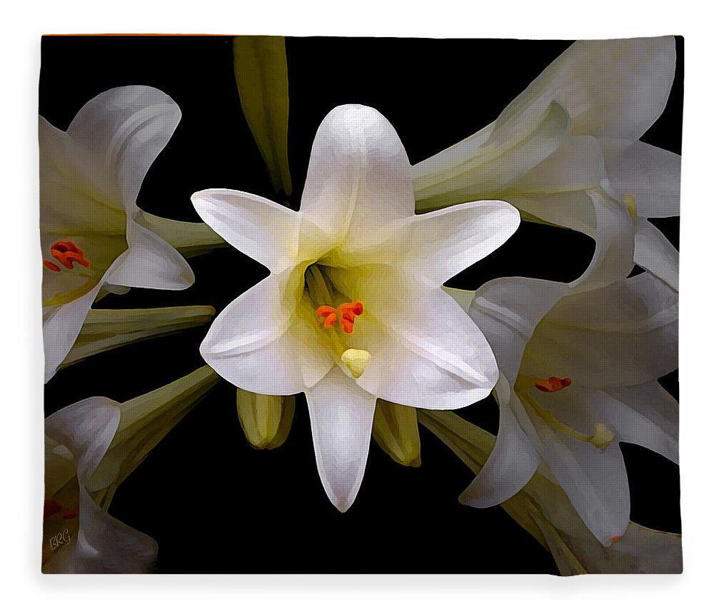 Easter Lily Fleece Blanket featuring the photograph Lily by Ben and Raisa Gertsberg