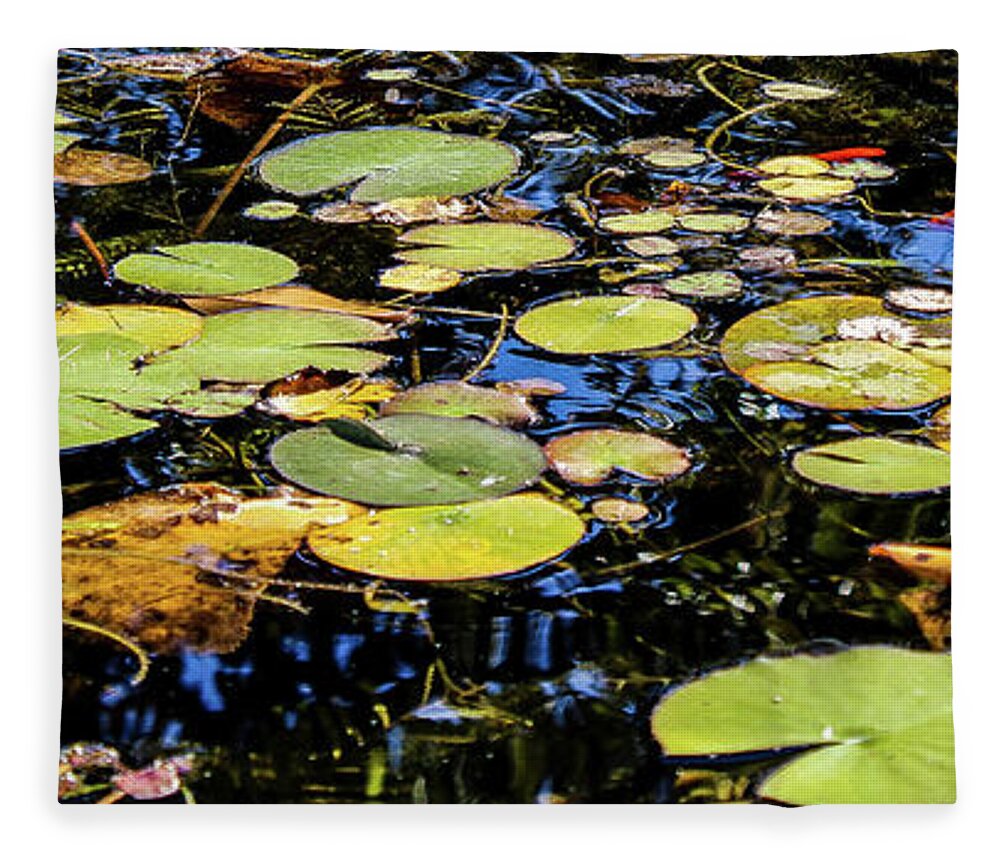 Lily Pad Fleece Blanket featuring the photograph Lily Pads by Adam Morsa
