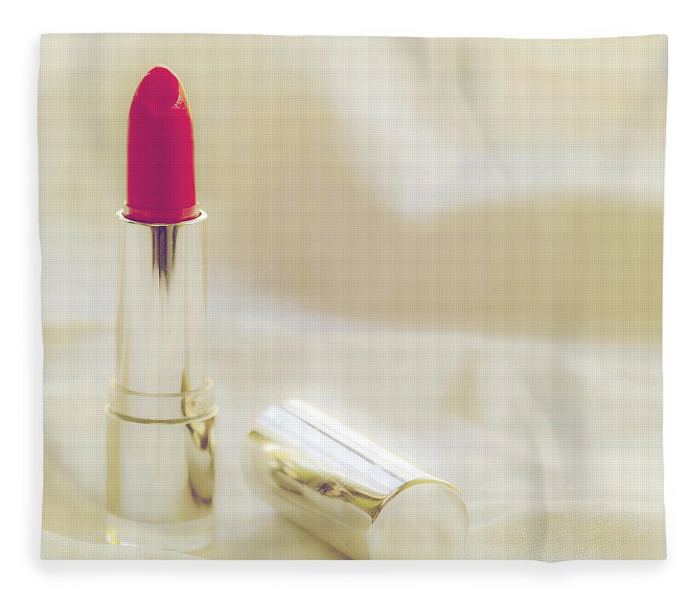 Lipstick Fleece Blanket featuring the photograph Lipstick by Joana Kruse