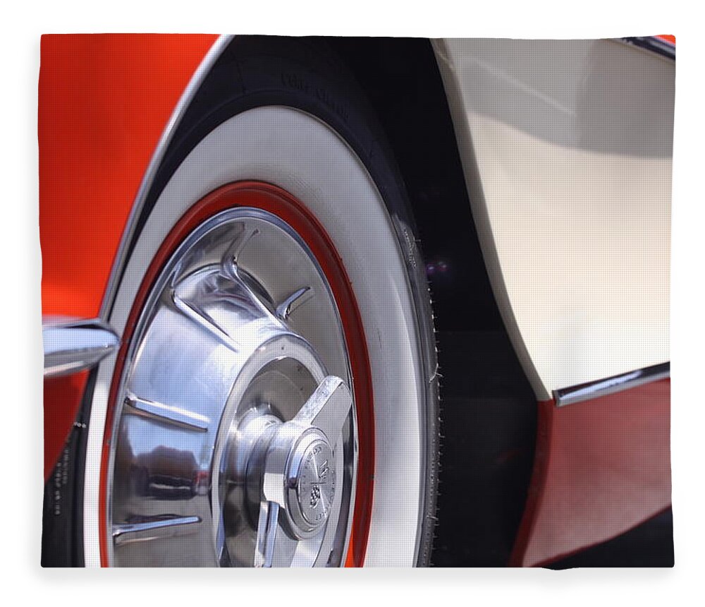 Red Fleece Blanket featuring the photograph Little Red Corvette by Jeff Floyd CA